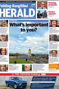 Feilding Rangitikei Herald - August 24th 2017
