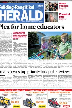Feilding Rangitikei Herald - November 9th 2017
