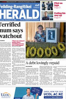 Feilding Rangitikei Herald - November 30th 2017