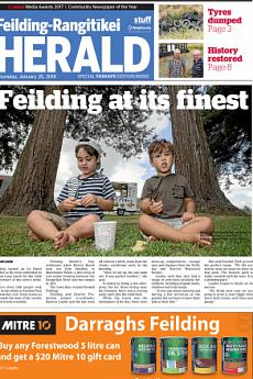 Feilding Rangitikei Herald - January 25th 2018
