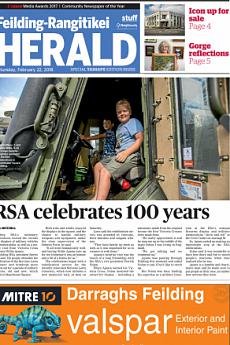 Feilding Rangitikei Herald - February 22nd 2018